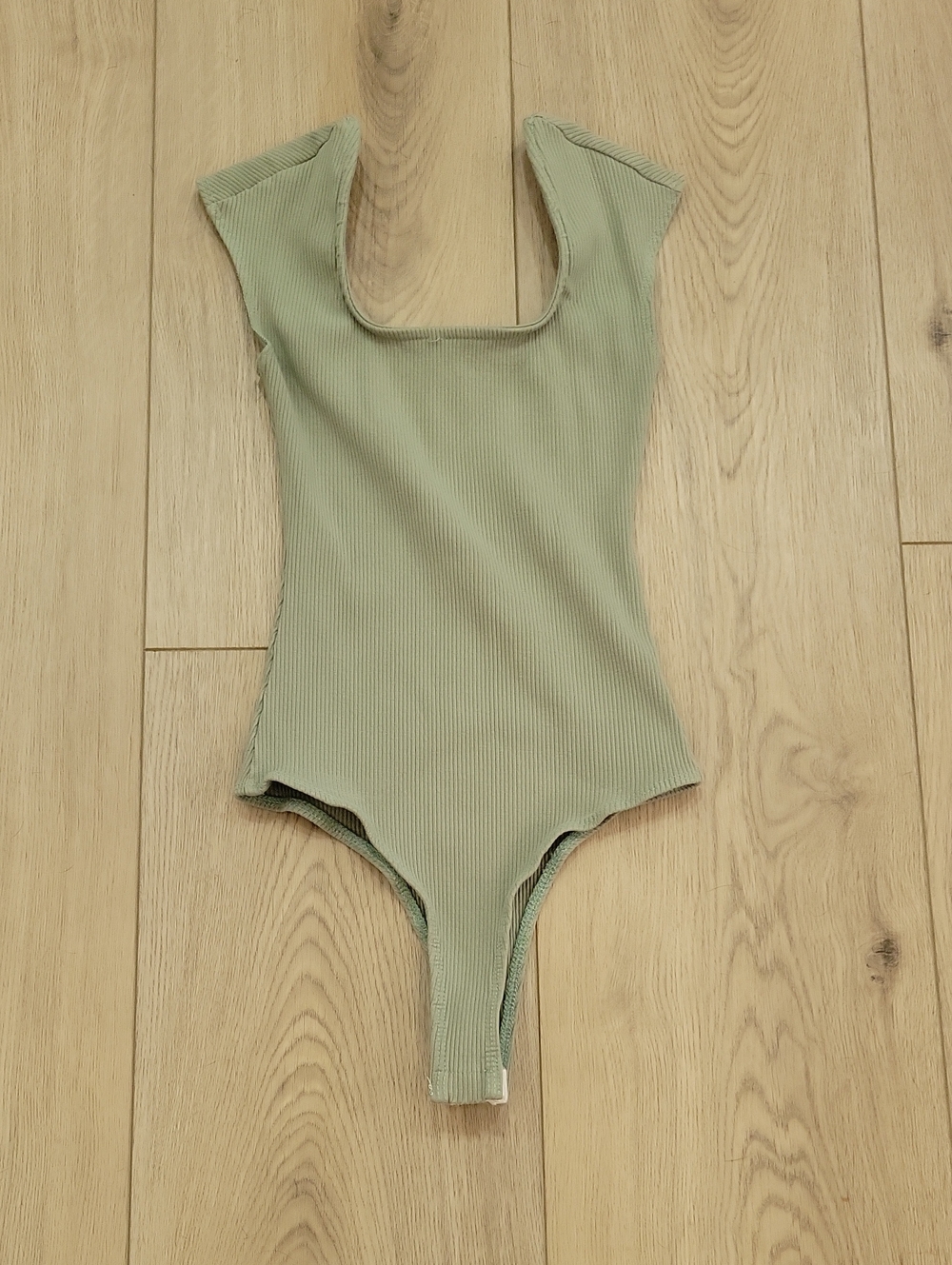 Altar'd State Ribbed Sage Green Bodysuit